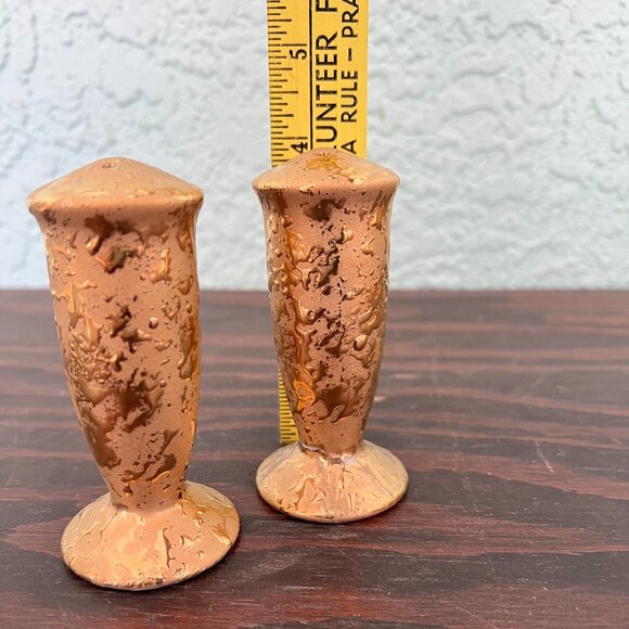 Vintage Weeping 22K Gold Tall Salt & Pepper Shakers – 4" - Picture 8 of 8